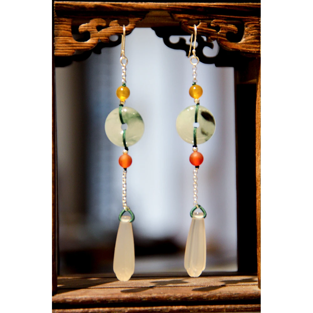 非金属珐琅耳饰 【碧蕊】唯美新中式复古耳环