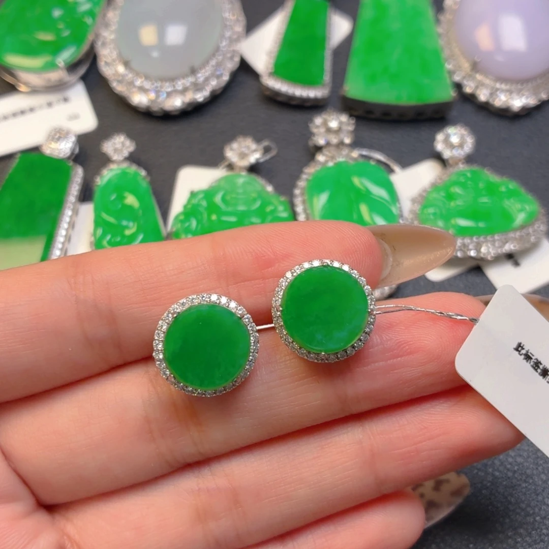 翡翠银S925镶嵌颈饰