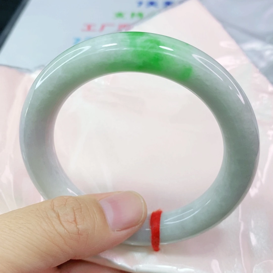 未镶嵌手镯翡翠55.6圈口圆条