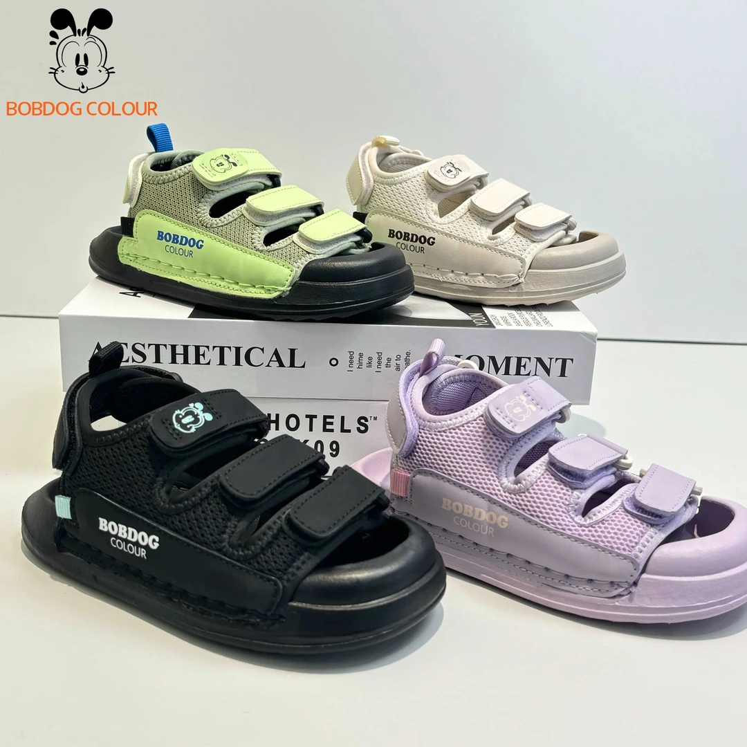 巴布豆卡乐夏季运动儿童凉鞋软底韩版洋气百搭男童凉鞋女童鞋子