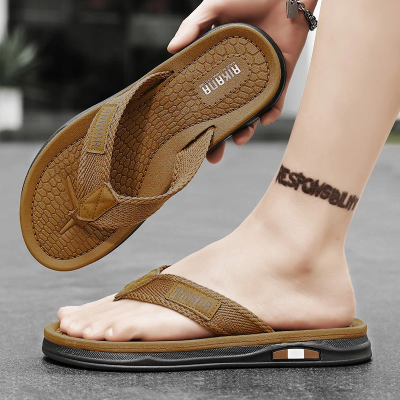人字拖鞋男款夏季休闲上班人字拖鞋潮流时尚软底防滑外穿夹脚拖鞋