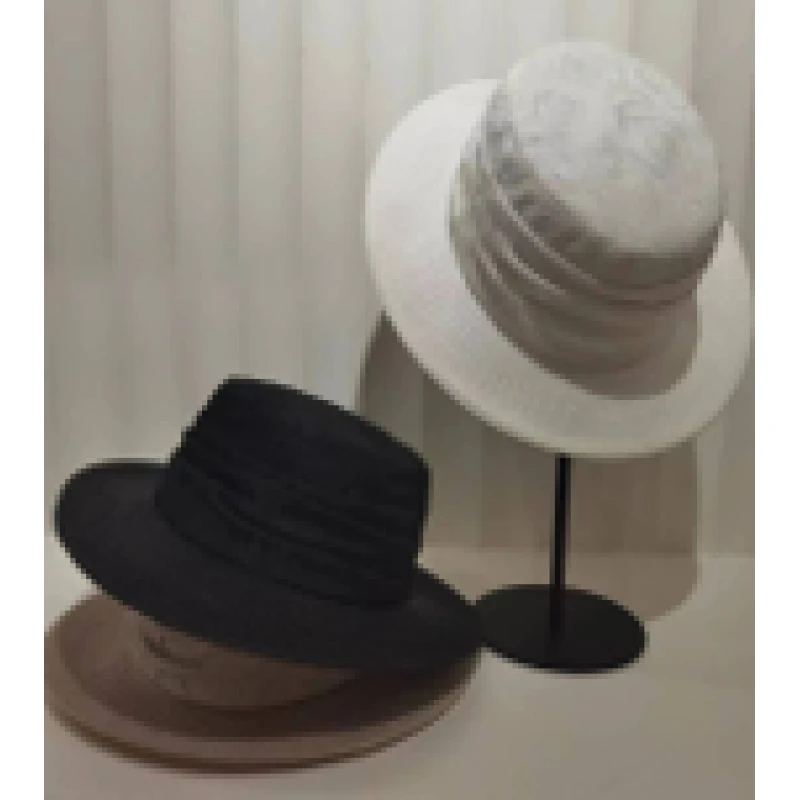 56#玫瑰缎面康康帽