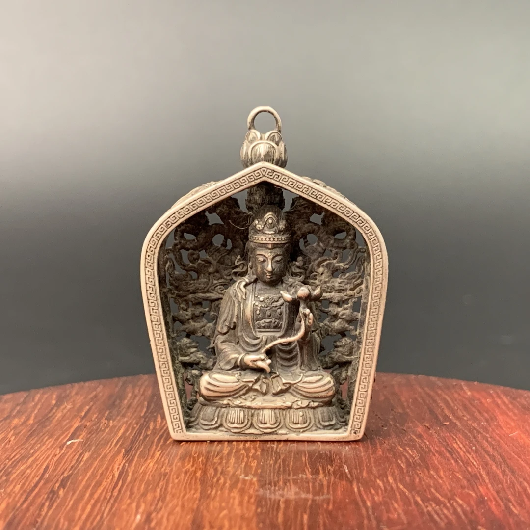 清代·普贤菩萨挂牌（银）41.6mm 21gYYB25YYB0808002