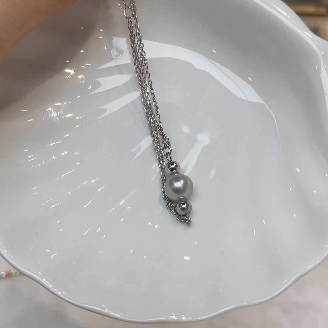 银S925镶嵌手绳海水珍珠