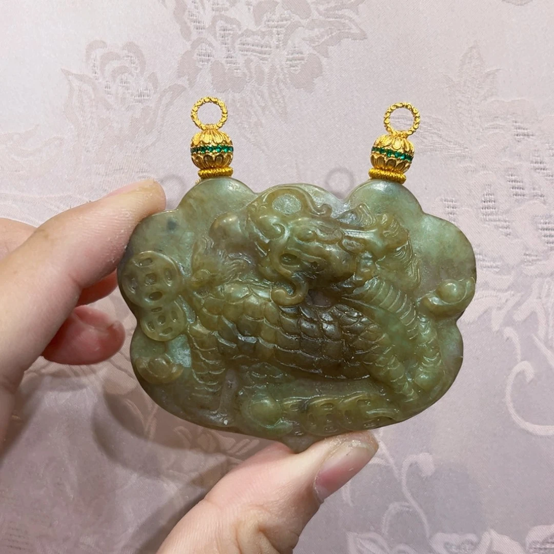 翡翠合金吊坠(赠链)