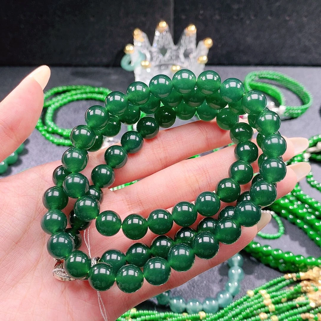 翡翠未镶嵌手链项链10.0