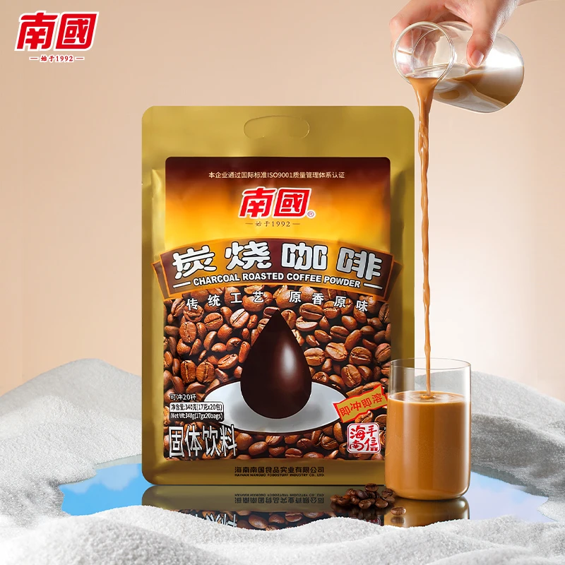 海南特产南国炭烧咖啡 速溶咖啡粉袋装饮品 340g共20小袋