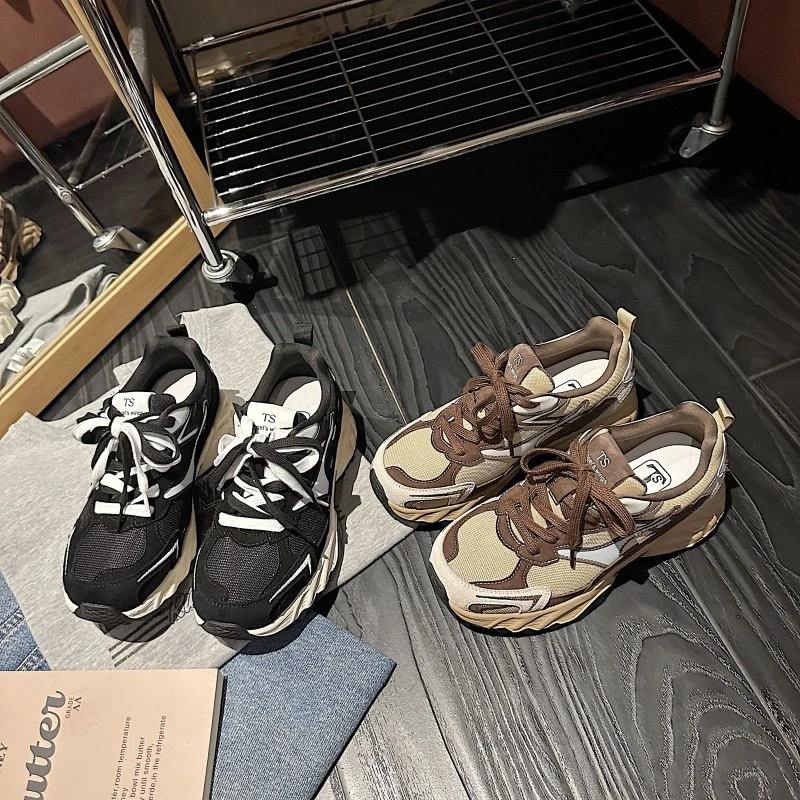 【淘女郎demi】TS2025秋季新款潮鞋百搭网面厚底阿甘鞋MTX57747-H