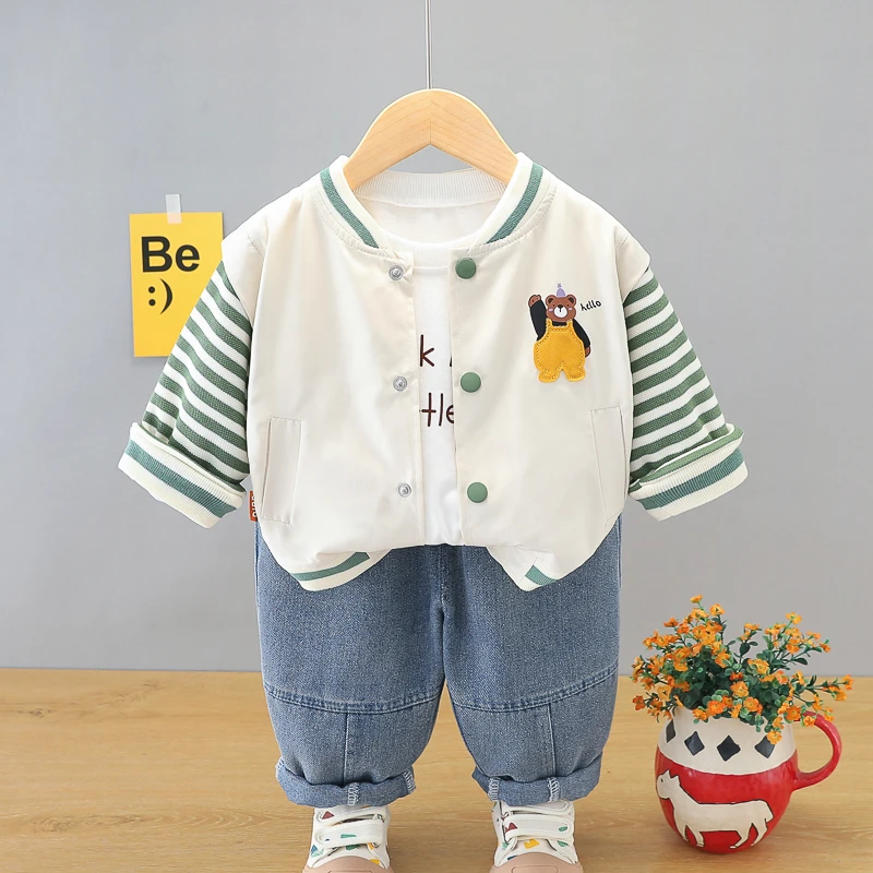 男童2025新款秋套装洋气4儿童男孩衣服春秋婴儿三件套1岁宝宝秋装