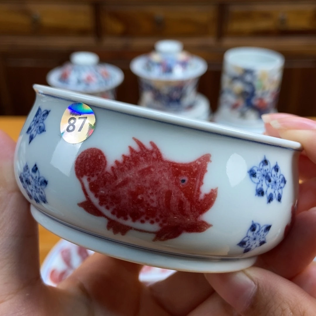 手绘现代茶具非古董