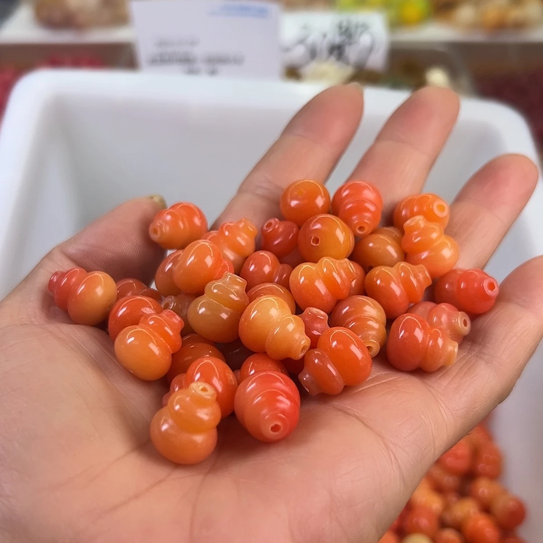 菩提根/象牙果手串微瑕14金橘葫芦40颗