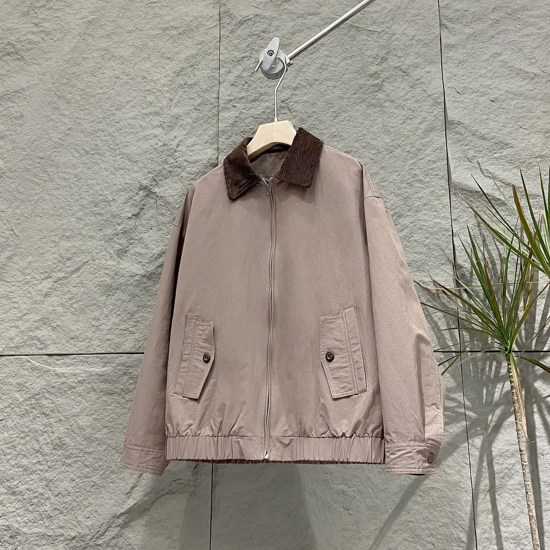 翻领外套男士时尚百搭宽松潮流#25035