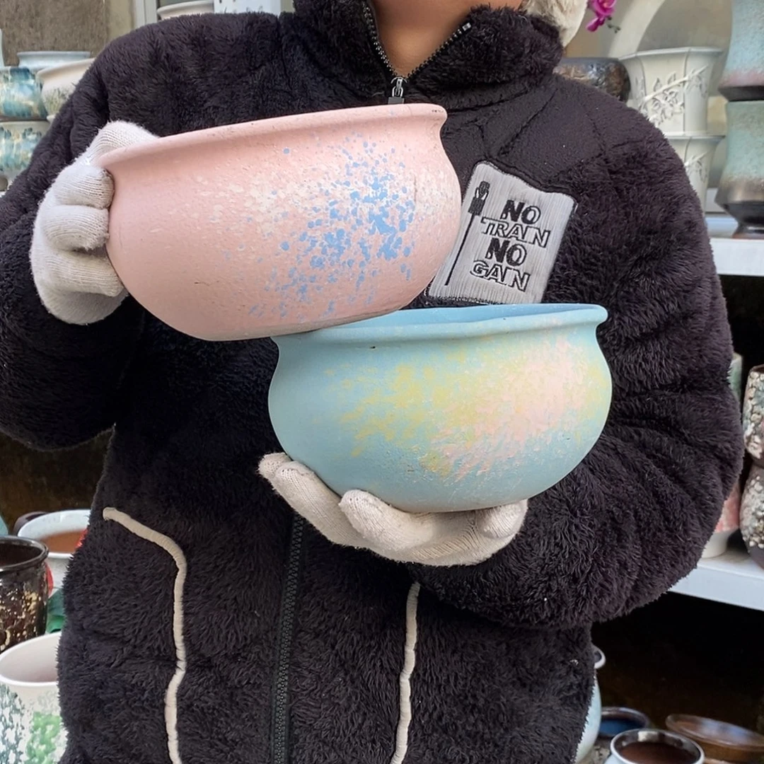 紫砂花盆口20高11福利