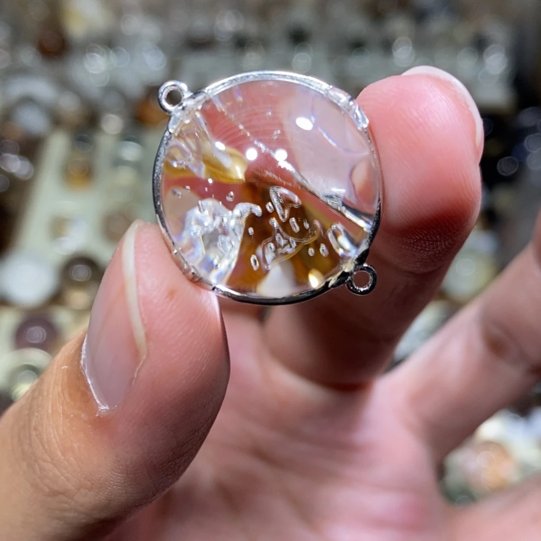 水晶银S925镶嵌珠宝半成品19.3m