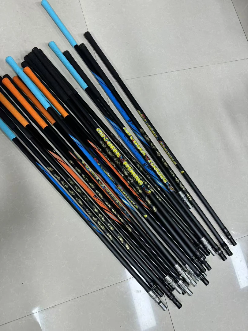 【鼎盛专属】升级加粗钓鱼碳素抄网杆鱼杆抄网杆捞网炮台伸缩防滑耐