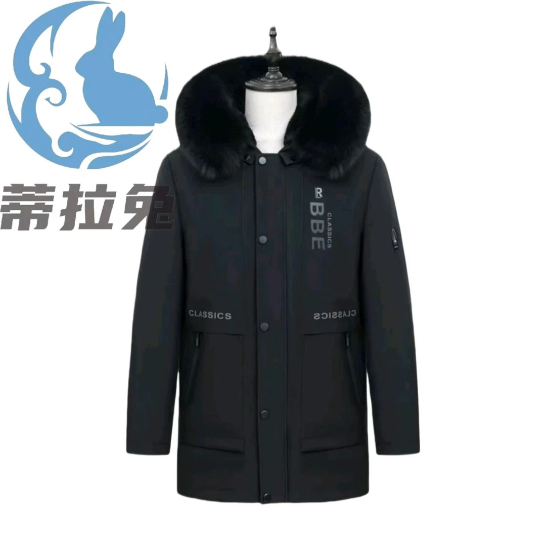 【主播专属】辛巴抗寒男装保暖商务版派克服男款加厚兔毛冬季外套