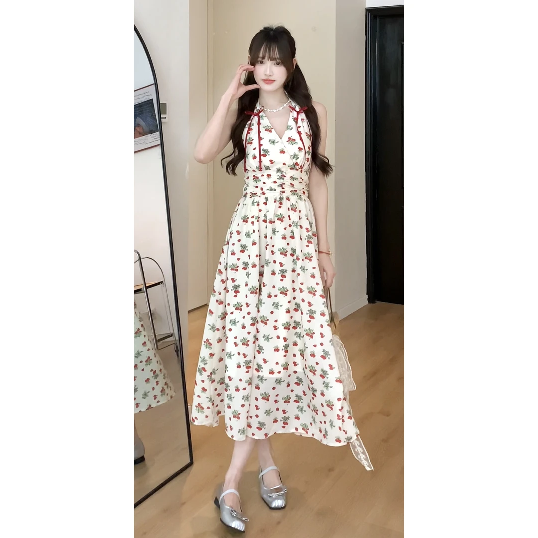 【恋爱告急 现货来了】碎花连衣裙夏季复古初恋收腰温柔风-250052HN