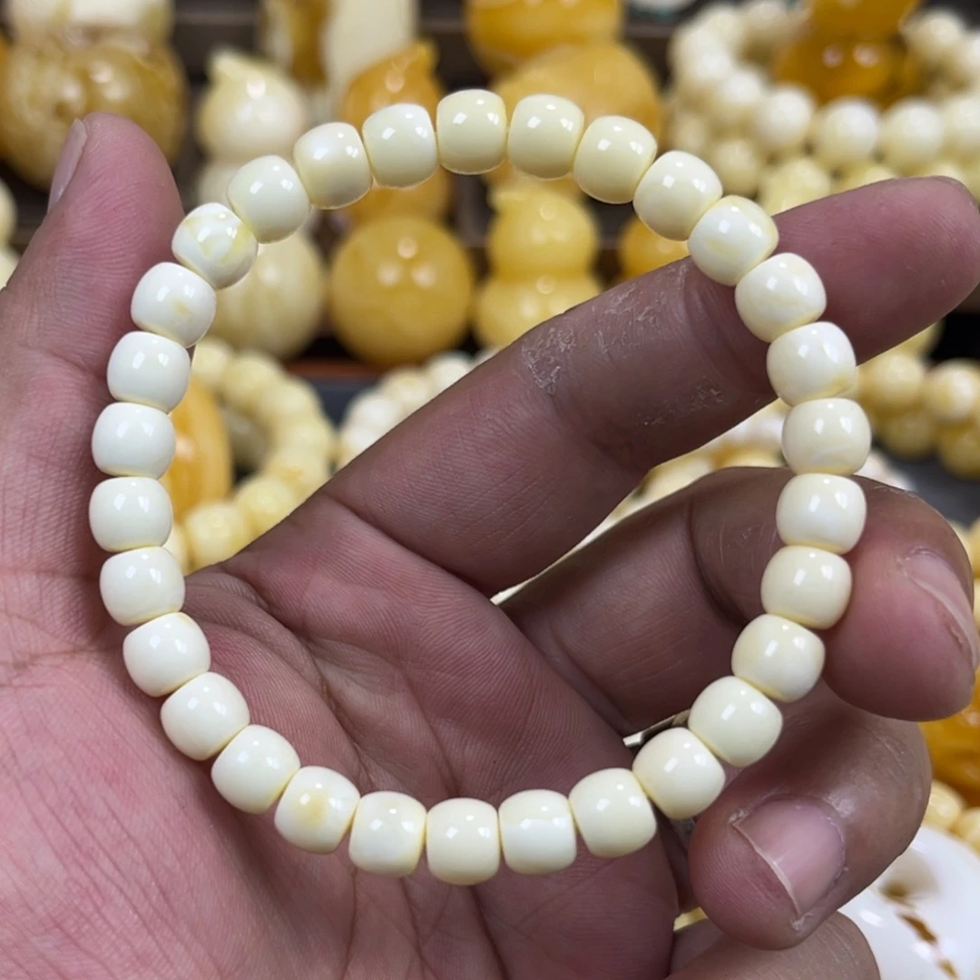 手串琥珀未镶嵌白蜡老邢手串7.5mm