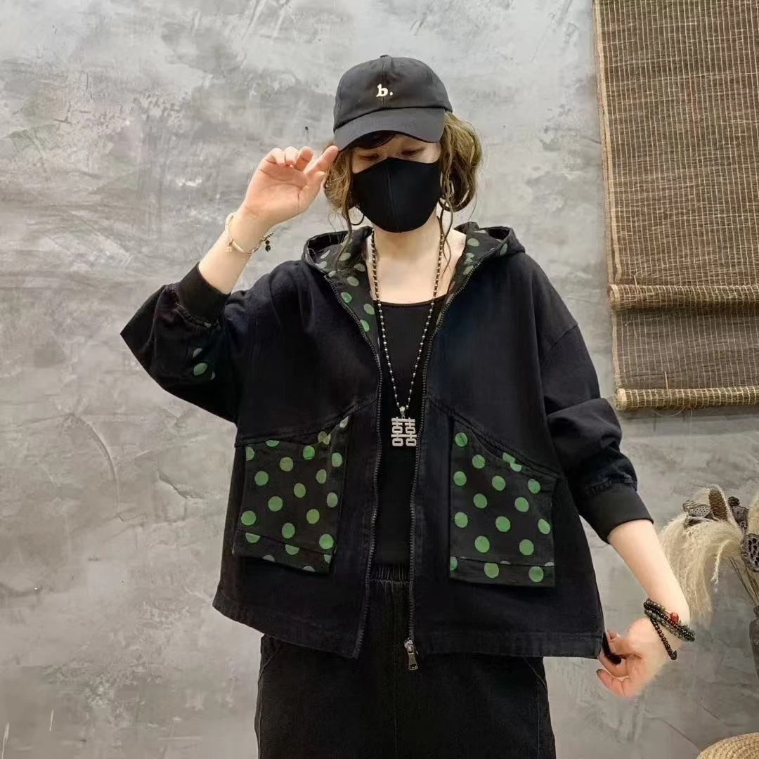 11537新款春季减龄时尚洋气连帽外套