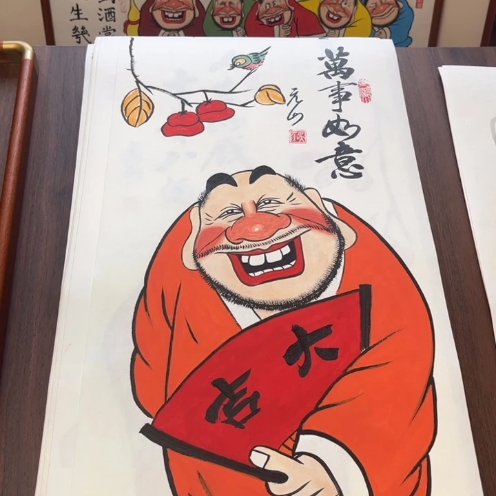 国画纯手绘禅意画作品