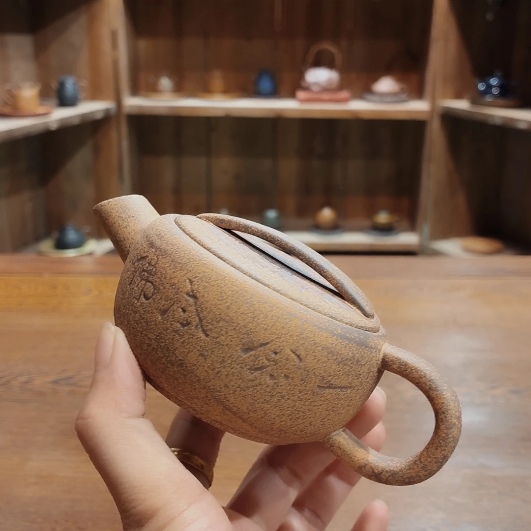 柴烧老岩泥高温茶器皿