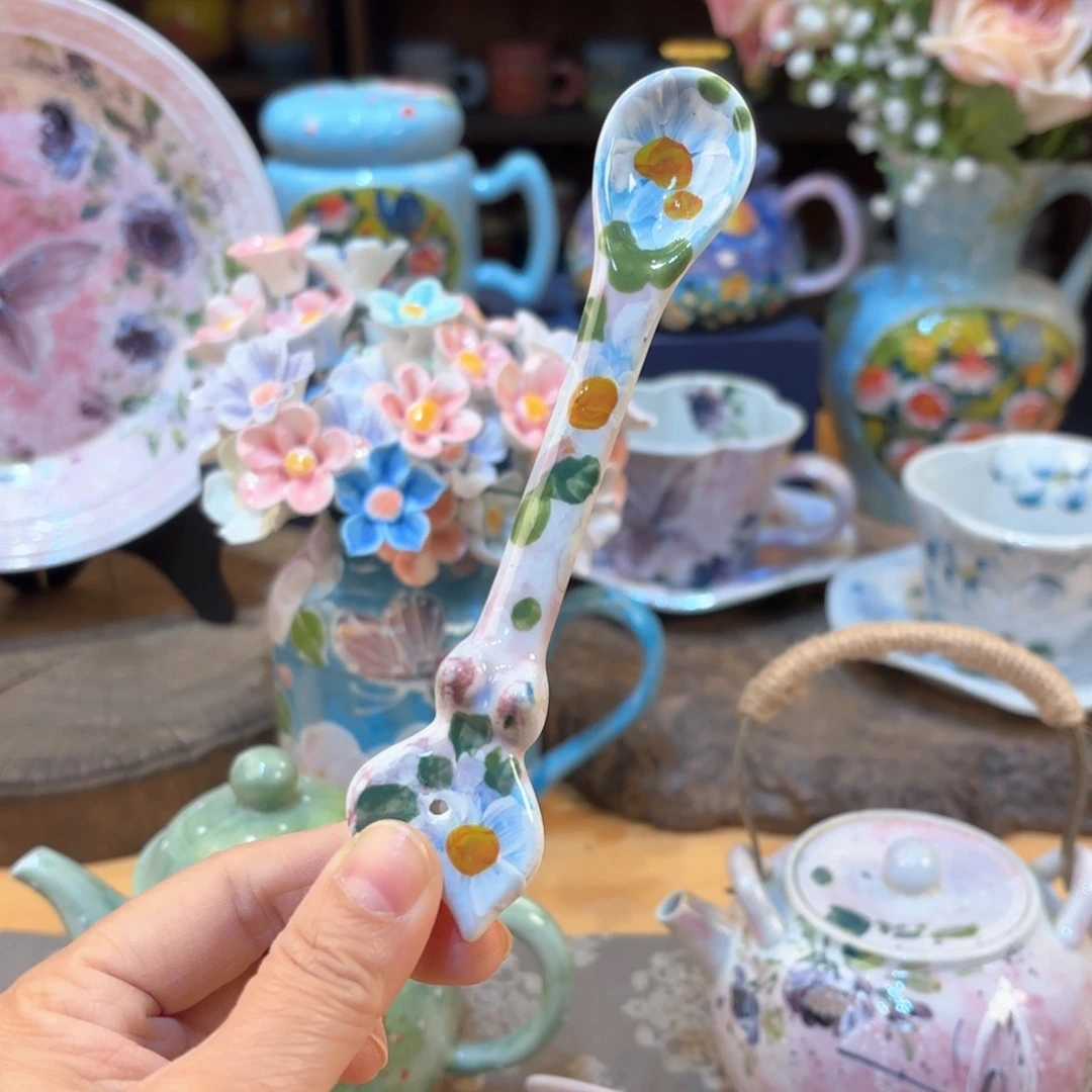 景德镇手绘高温釉下彩陶瓷茶具