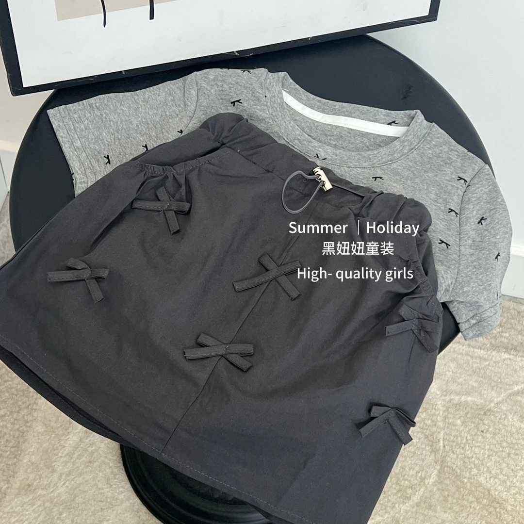【X501-X535】黑妞妞2025春秋童装韩版时尚女童搭配洋气连衣裙