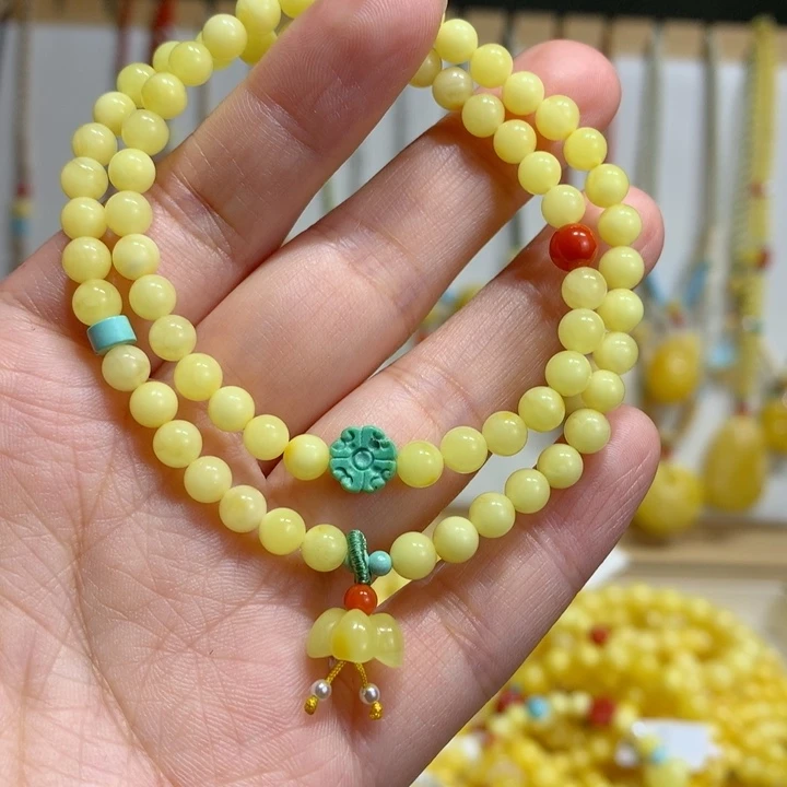 蜜蜡未镶嵌手链5mm