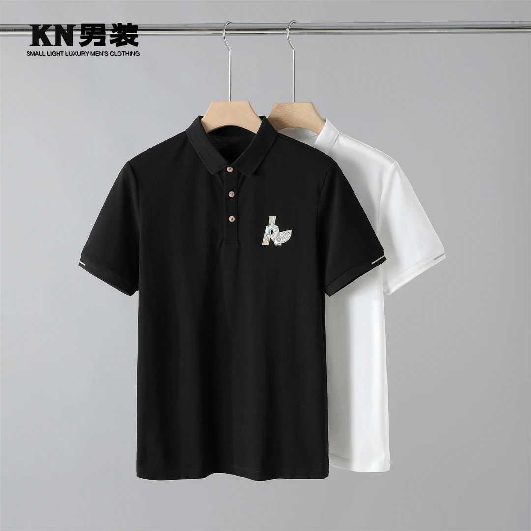 【季末五折】个性字母贴布刺绣设计POLO衫夏季休闲百搭透气翻领上衣