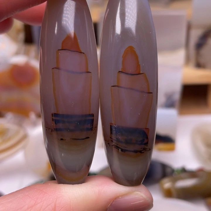 用***6玛瑙/玉髓未镶嵌吊坠(不含链)