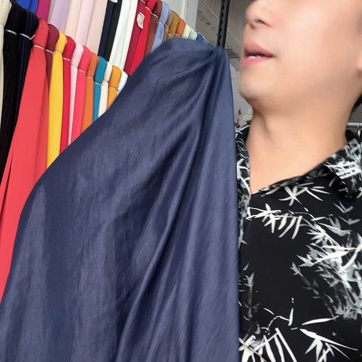 无纺布深蓝色莱赛尔天丝牛仔1.1米