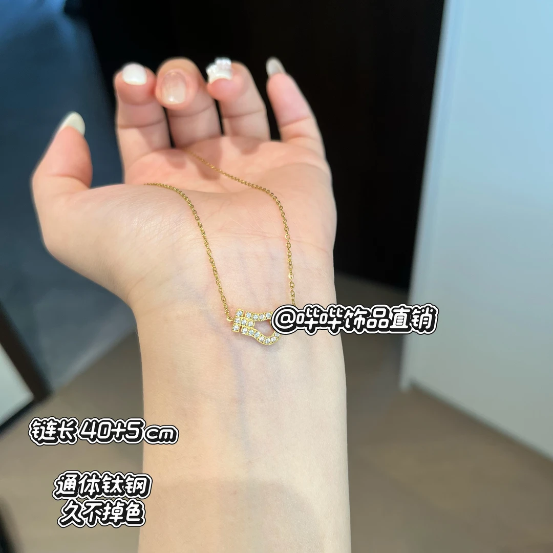 钛钢项链 BIBI【金色马蹄】项链G008