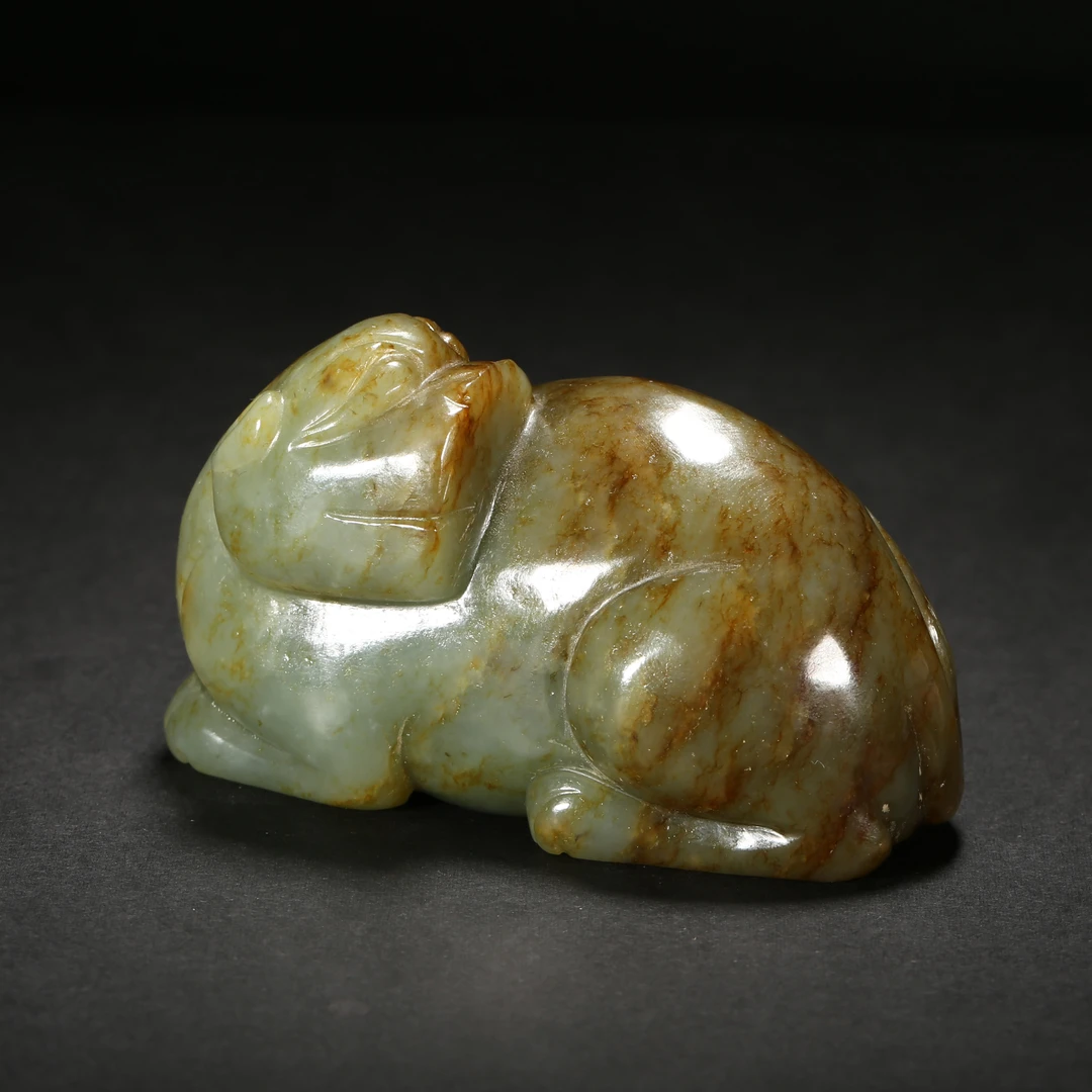 清代*瑞兽玉把件/07LB01206/和田玉【北京文博】