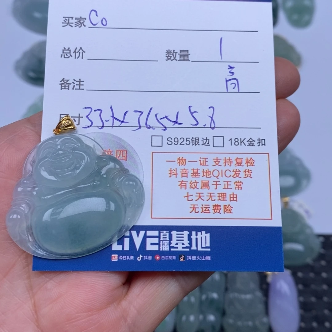 C***.翡翠未镶嵌颈饰天然翡翠