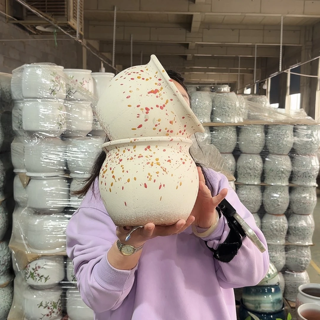 正品两个高17/18红陶