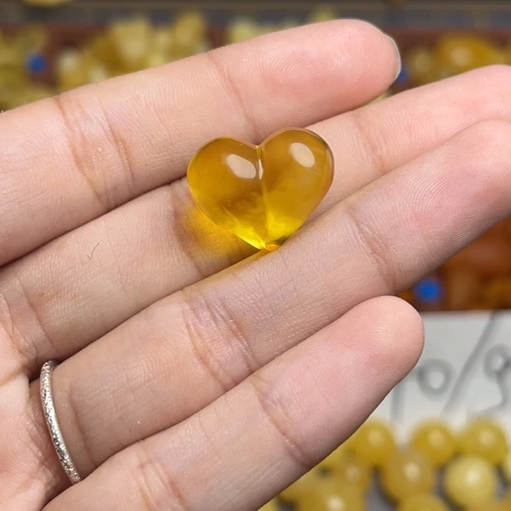 蜜蜡未镶嵌珠宝奇石金珀橘皮妖花屁桃爱心