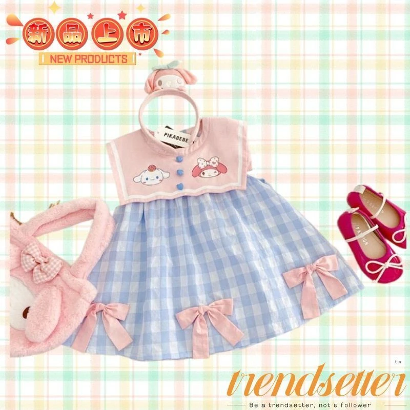 夏季新款美乐蒂女宝可爱甜美海军领公主裙女童2025女童小公主裙子