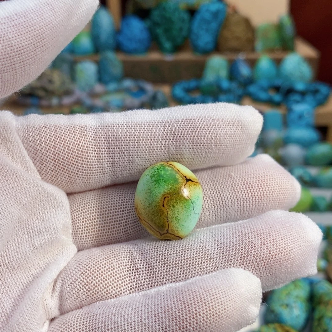 定制绿松石三彩糖豆