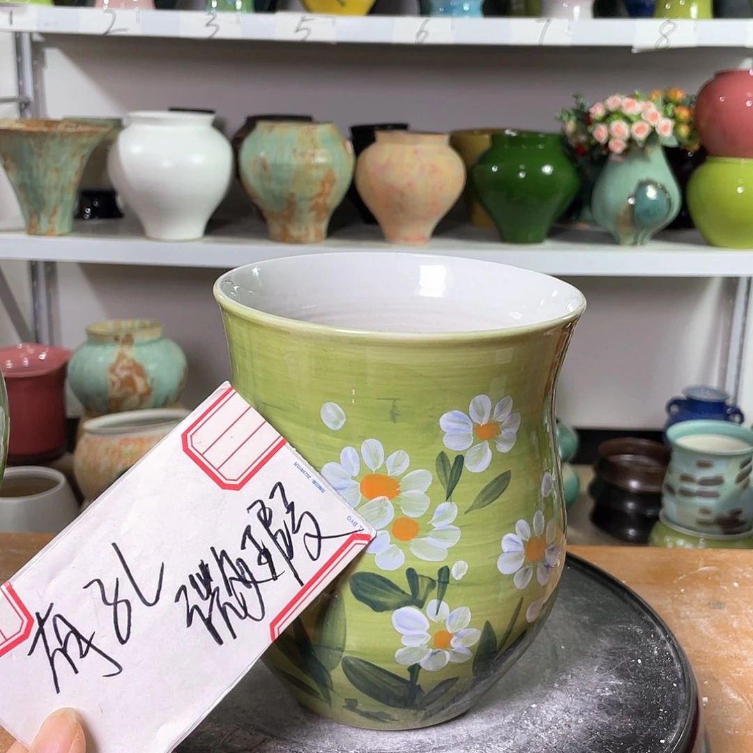 景德镇陶瓷花盆微瑕口18高18.5