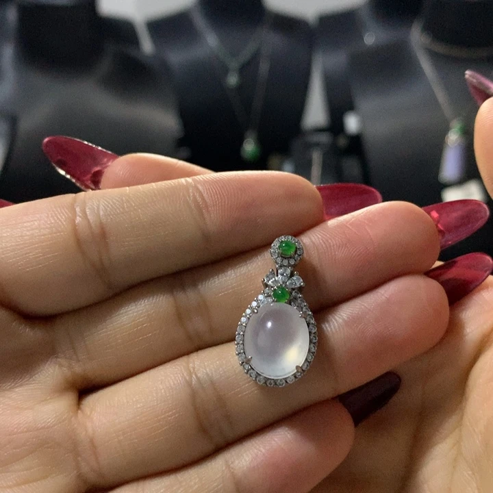 翡翠银S925镶嵌戒指