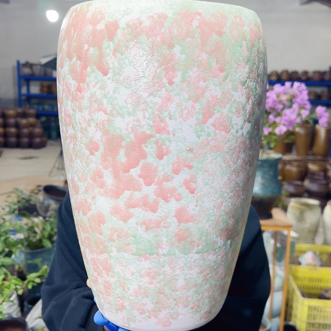 紫砂花盆高33宽19