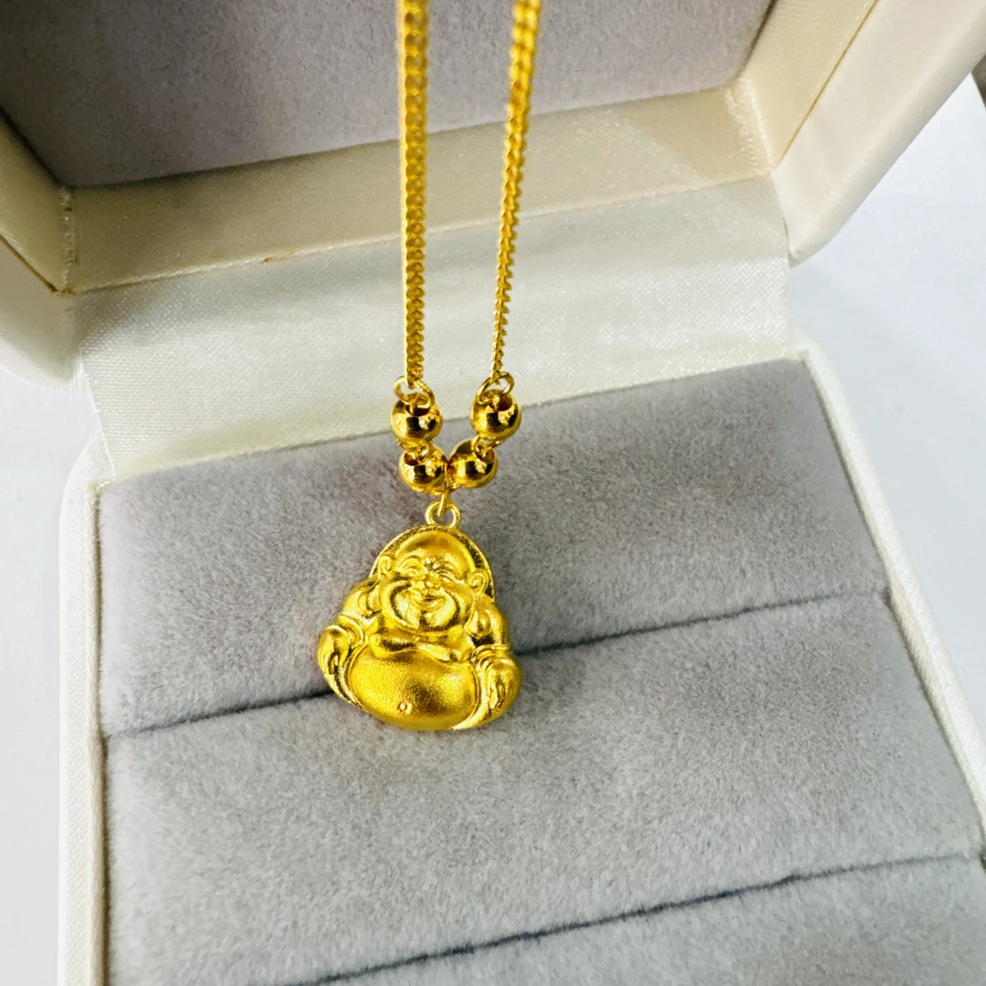 【艺馨专享】足金999饰品 大肚佛黄金套链 8.06 GP