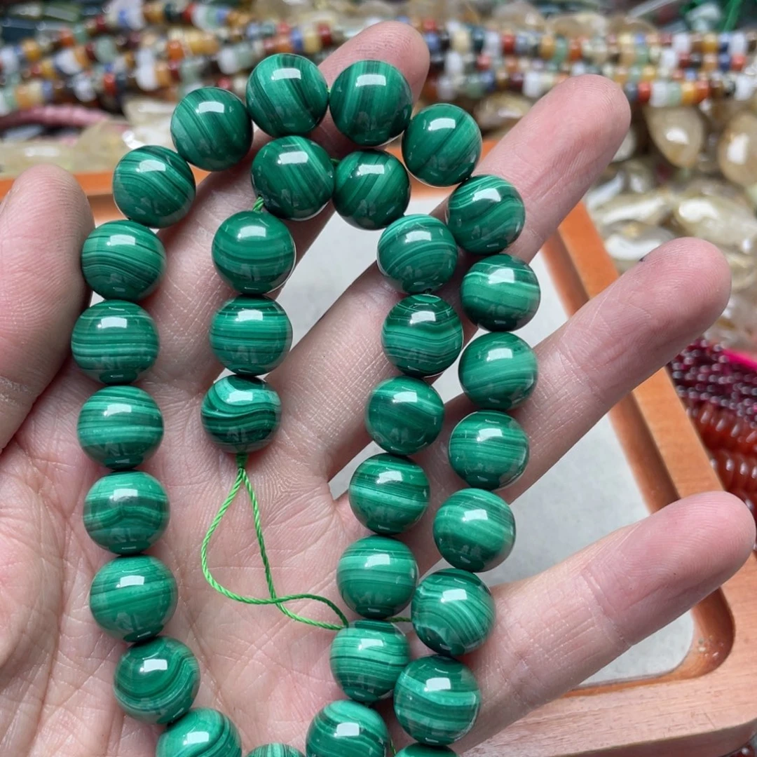 玛瑙/玉髓合金珠宝半成品一颗12mm孔雀石