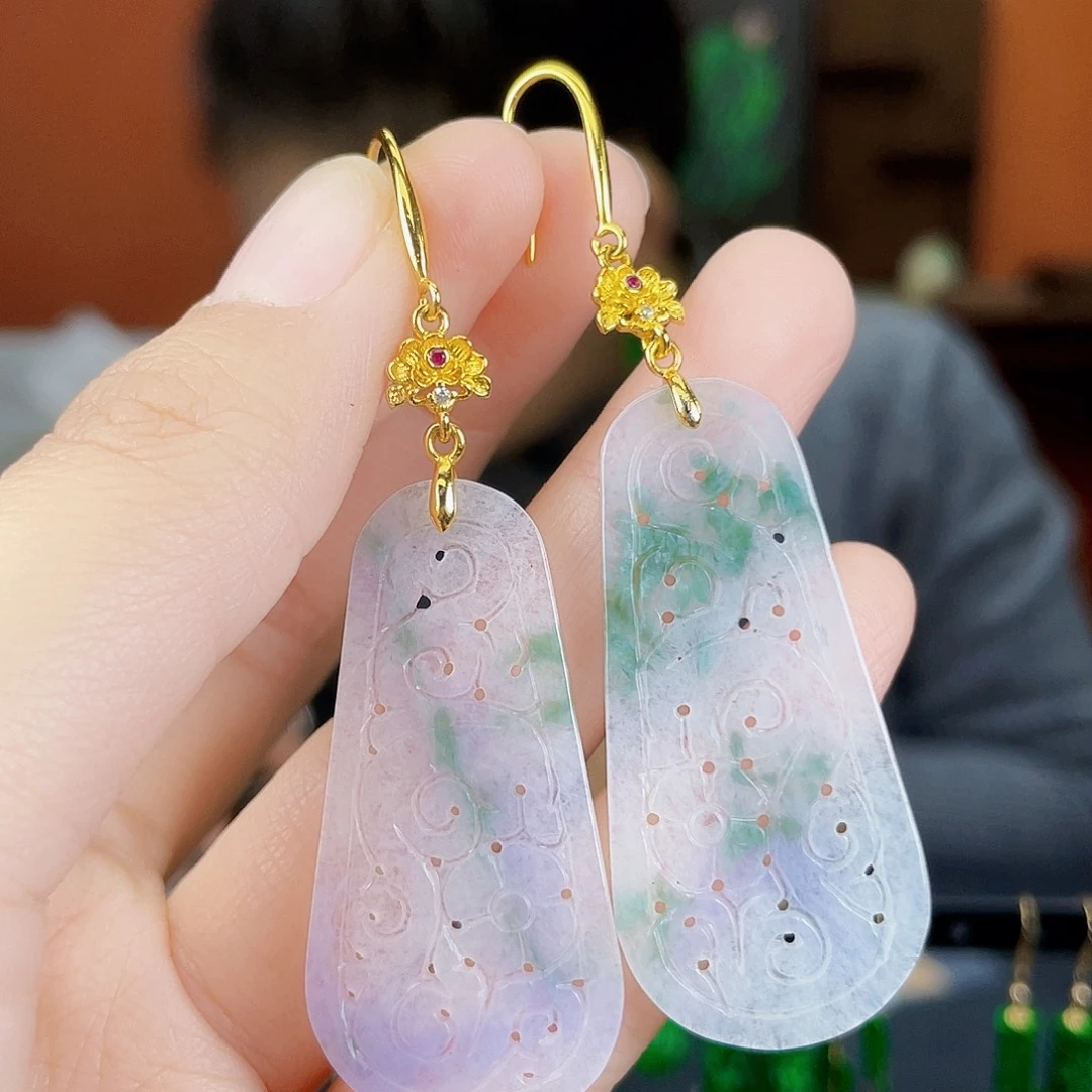 翡翠未镶嵌耳饰饰品