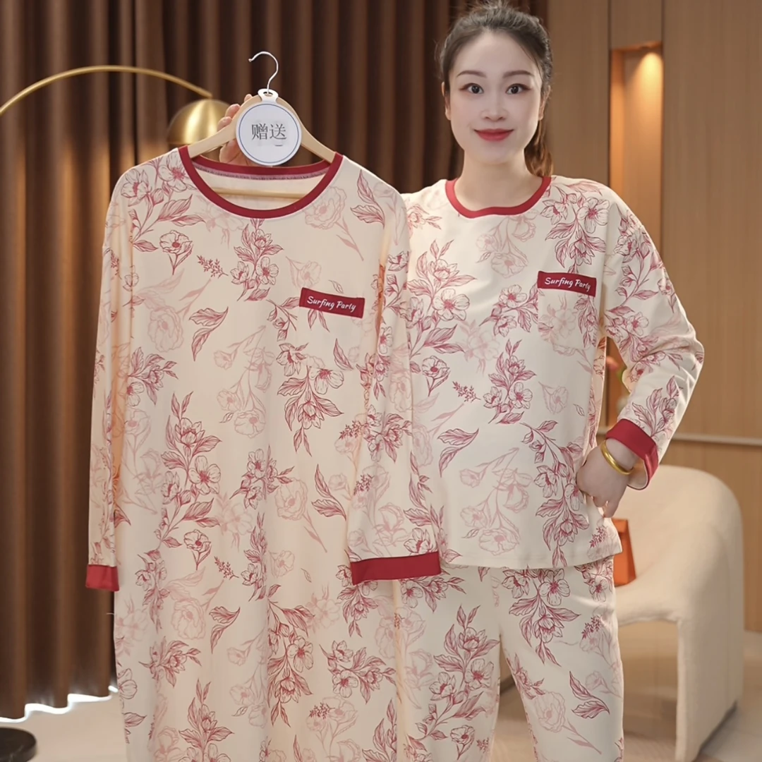 秋冬款纯棉【国风系列～拍一发三】长袖长裤舒适家居服套装可外穿