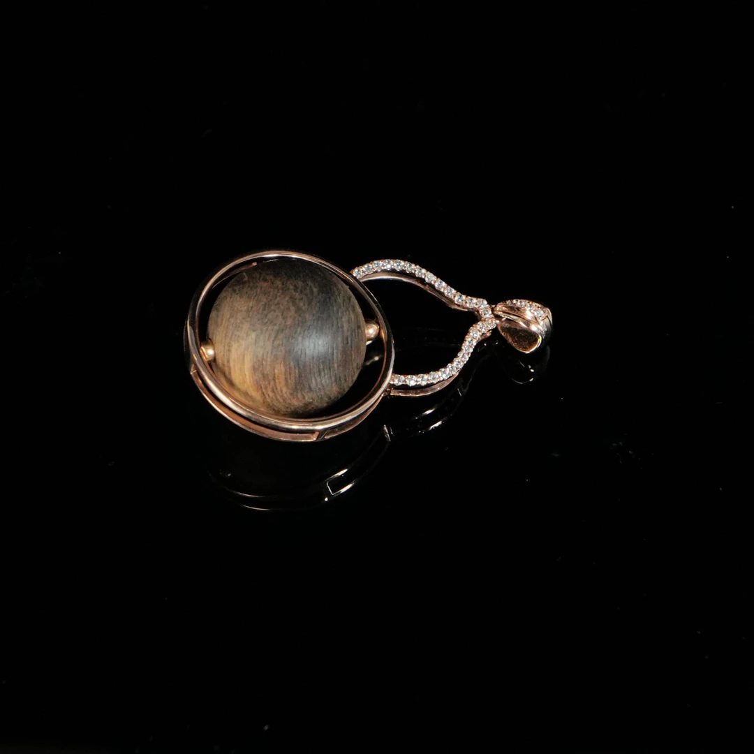 DY-B3371 文莱红油软丝瘤疤沉水单珠项链 转运珠 1.66cm 4.8g