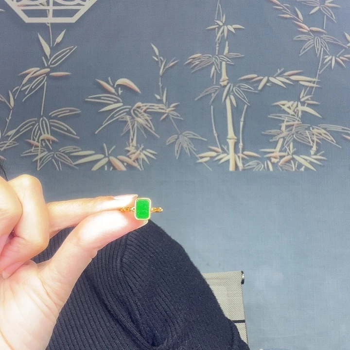 翡翠银S925镶嵌戒指特价