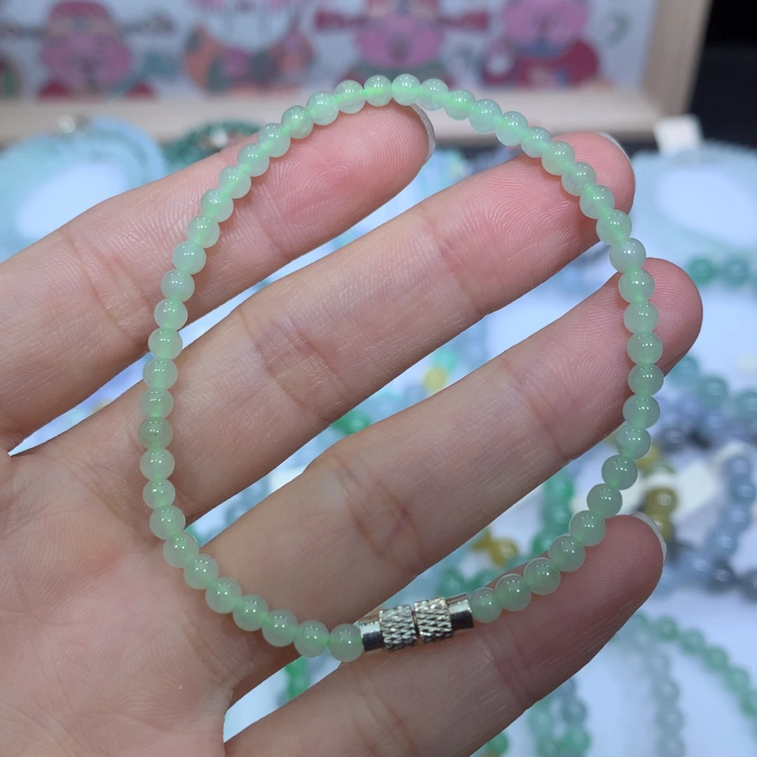 翡翠未镶嵌手链天然