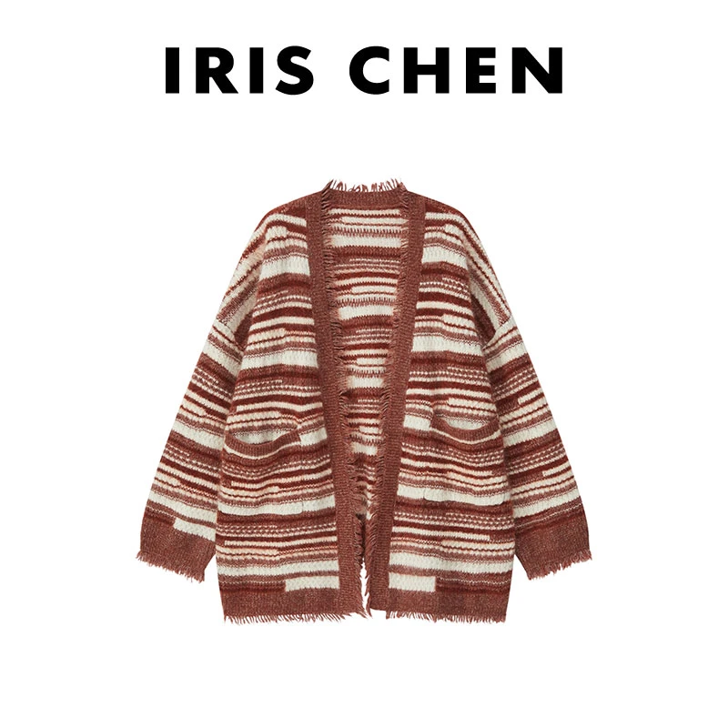 IRIS CHEN 土耳其 25秋冬“真丝羊绒610g羊毛马海”针织外套25WT672