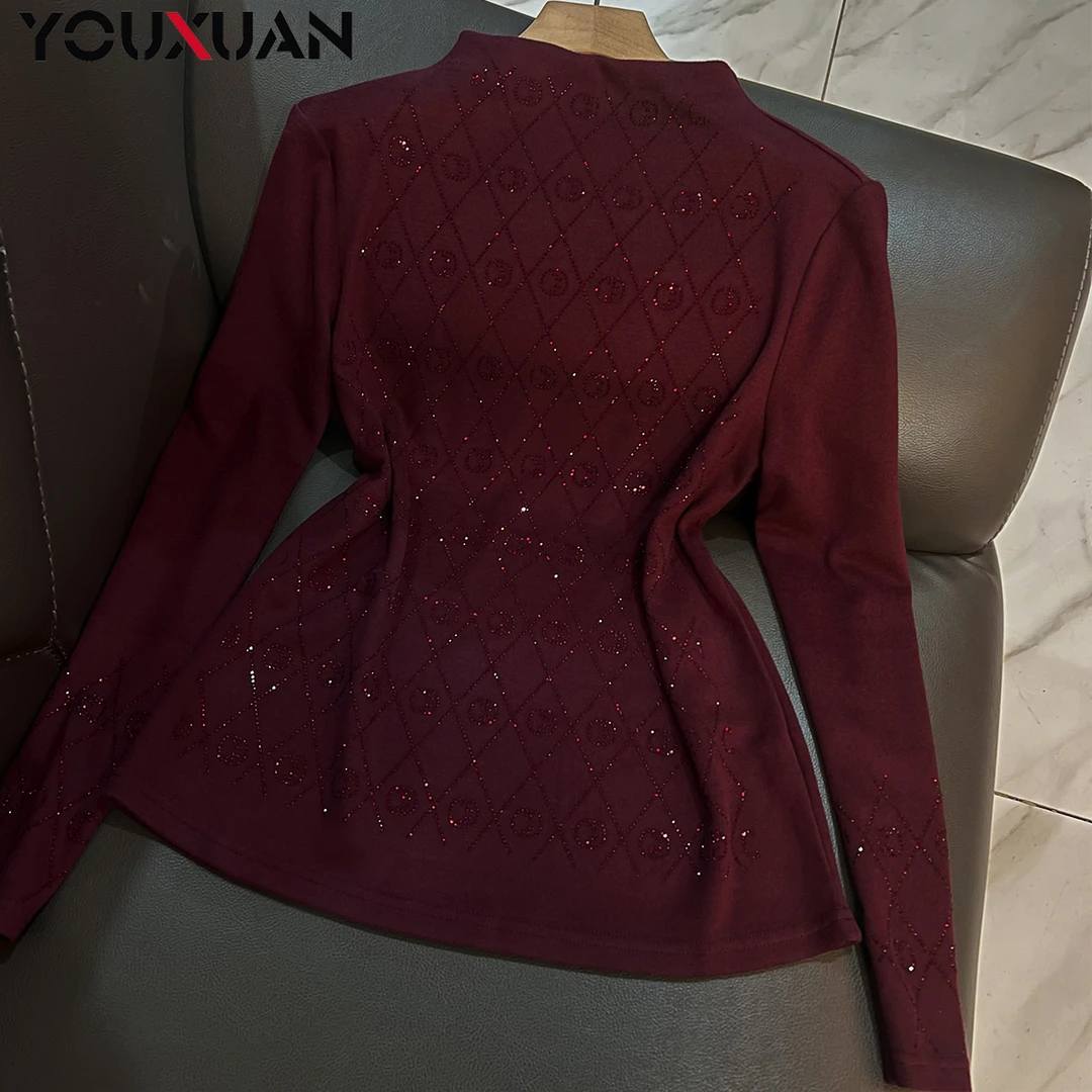 【新品】女士秋冬季长袖半高领上衣百搭休闲时尚打底小衫89229